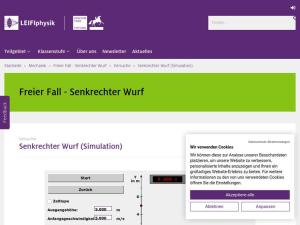 Cover: Senkrechter Wurf (Simulation)