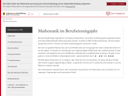 Cover: Mathematik im Berufseinstiegsjahr