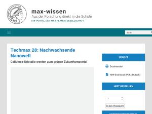 Cover: Nachwachsende Nanowelt |  max-wissen.de