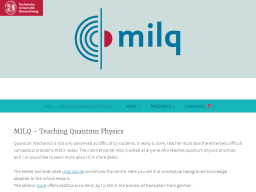 Cover: MILQ - Quantenphysik in der Schule
