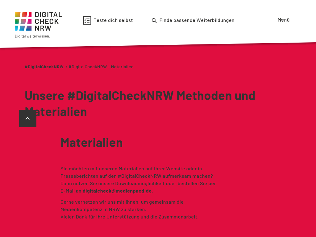 Cover: Digital Check NRW - Methodenkiste