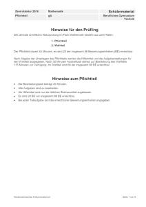 Cover: Abitur 2016 Mathematik gA Pflichtteil Berufliches Gym. Technik Lernende Niedersachsen