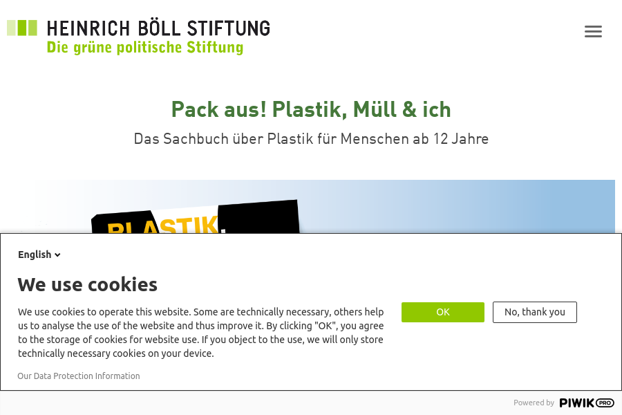 Cover: Pack aus! Plastik, Müll und ich | Heinrich-Böll-Stiftung