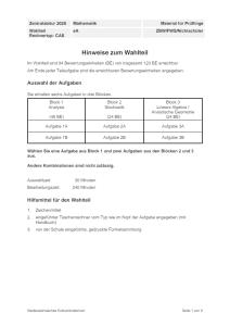 Cover: Abitur 2020 Mathematik eA CAS Wahlteil ZBW/FWS/Nichtschüler Lernende Niedersachsen