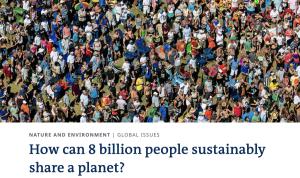 Cover: How can 8 billion people sustainably share a planet?