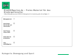 Cover: Bewegung und Sport - KindOERgarten.de