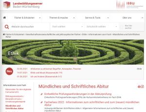 Cover: Mündliches und Schriftliches Abitur — Landesbildungsserver Baden-Württemberg