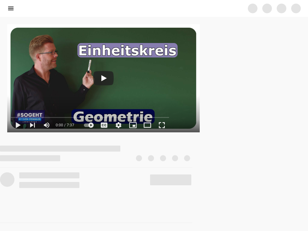 Cover: Einführung Einheitskreis - Geometrie - einfach und anschaulich erklärt - YouTube