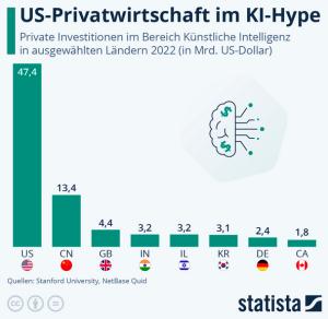 Cover: Infografik: US-Privatwirtschaft im KI-Hype | Statista