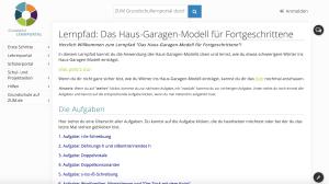 Cover: Interaktiver Lernpfad zum Haus-Garagen-Modell (Fortgeschrittene) 
