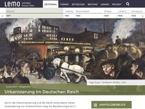 Cover: LeMO - Urbanisierung im Deutschen Reich