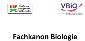 Cover: Fachkanon Biologie - Inhaltliche Empfehlungen für grundständige Studiengänge
