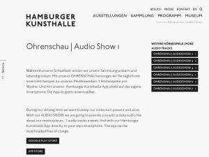 Cover: Ohrenschau | Audio Show 1 | Hamburger Kunsthalle