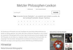 Cover: Metzler Philosophen-Lexikon