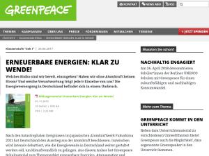 Cover: Erneuerbare Energien: Klar zu Wende! | Greenpeace