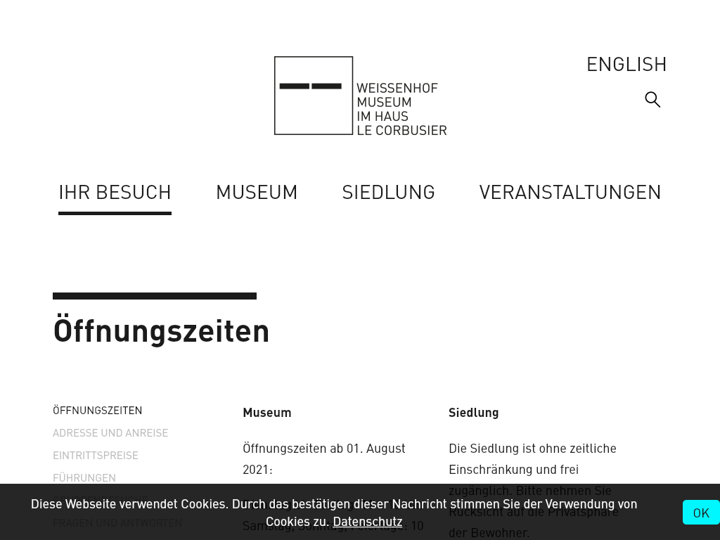 Cover: Besuch | Stuttgart | Weissenhofmuseum im Haus Le Corbusier