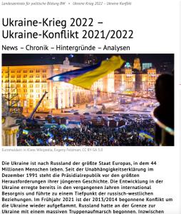 Cover: Ukraine Konflikt 2022 erklärt und aktuelle Lage