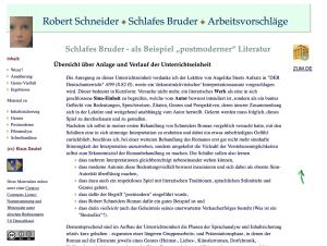 Cover: Robert Schneider: Schlafes Bruder - Arbeitsvorschläge