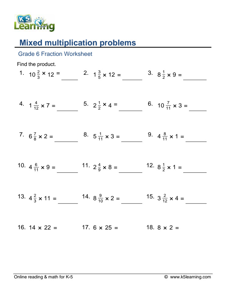 Cover: Mixed multiplication problems