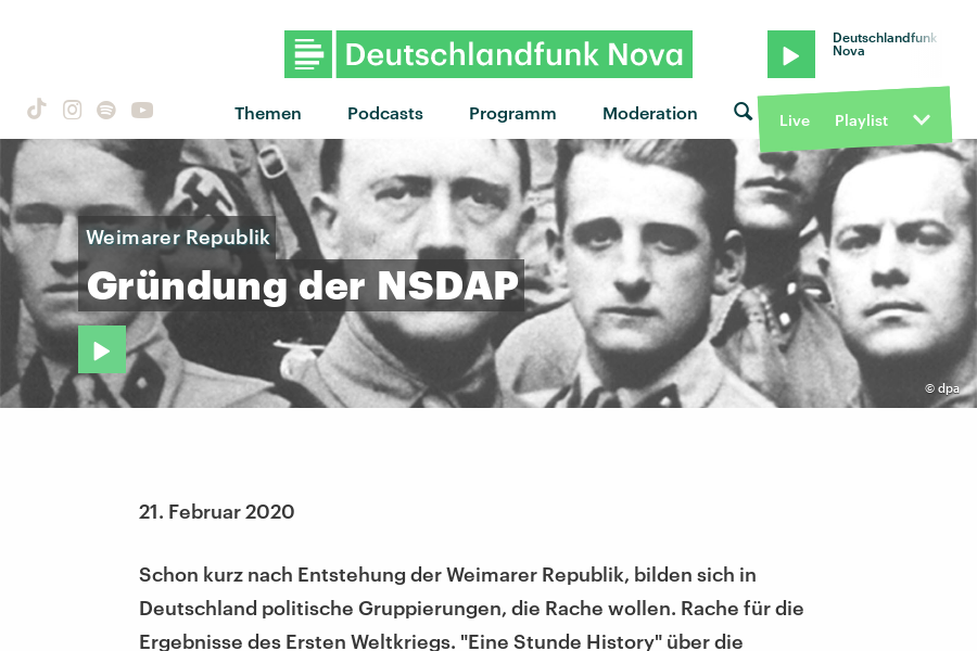 Cover: Gründung der NSDAP