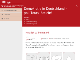 Cover: Kurs: Demokratie in Deutschland - poli.Tours lädt ein!