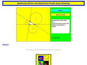 Cover: Apollonios-Kreis und Apollonios-Punkt eines Dreiecks