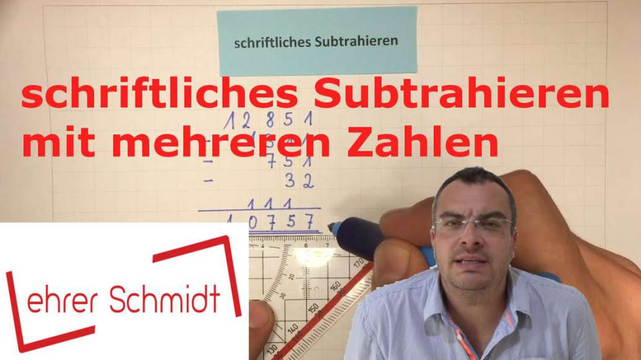 Cover: Schriftliches Subtrahieren mit mehreren Zahlen | Mathematik | Grundrechenarten