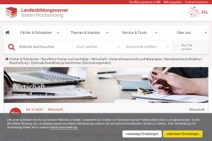 Cover: Optimale Bestellmenge bestimmen (Büromanagement) — Landesbildungsserver Baden-Württemberg