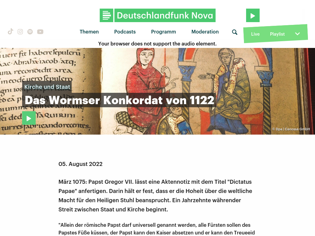 Cover: Das Wormser Konkordat von 1122