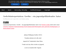 Cover: Gedichtinterpretation: Goethe – ein jugendgefährdender Autor | herrlarbig.de