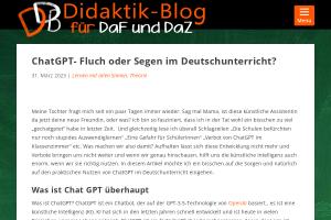 Cover: ChatGPT | Fluch oder Segen im Deutschunterricht? 