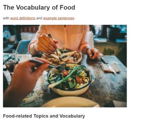 Cover: The Vocabulary of Food | EnglishClub