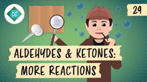 Cover: Aldehyde and Ketone Reactions - Hydrates, Acetals, & Imines: Crash Course Organic Chemistry #29