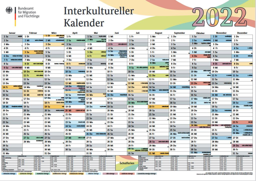 Cover: Interkultureller Kalender 2022