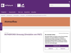 Cover: RUTHERFORD-Streuung (Simulation von PhET)