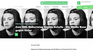 Cover: Sophie Scholl - Die Weiße Rose gegen Hitler