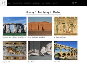 Cover: Survey 1: Prehistory to Gothic | Art History Teaching Resources