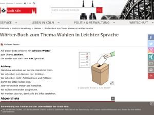 Cover: Wahlen in leichter Sprache | Glossar