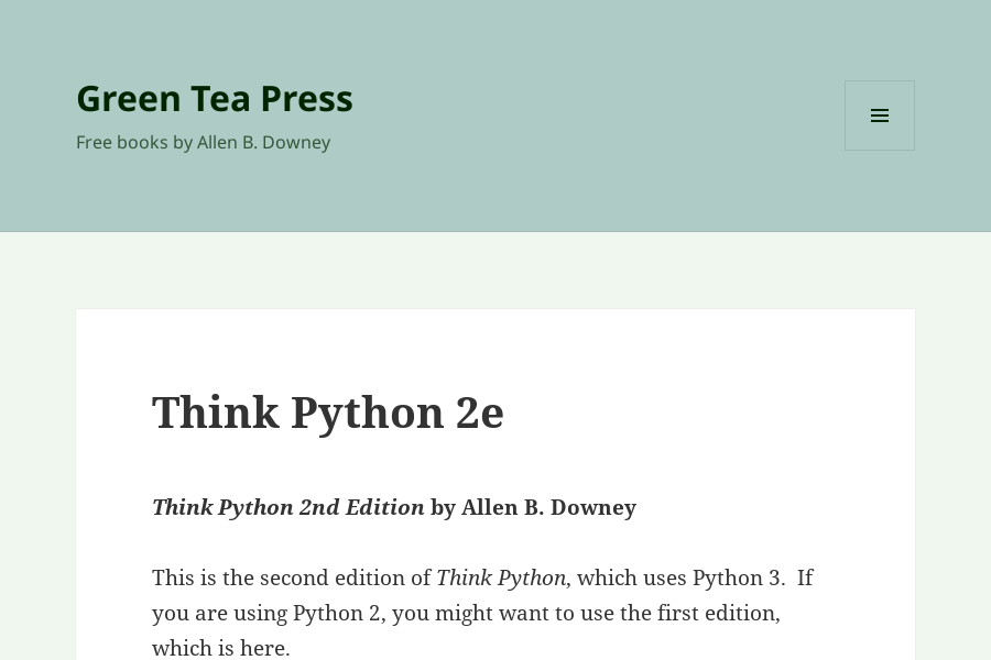 Cover: Think Python 2e