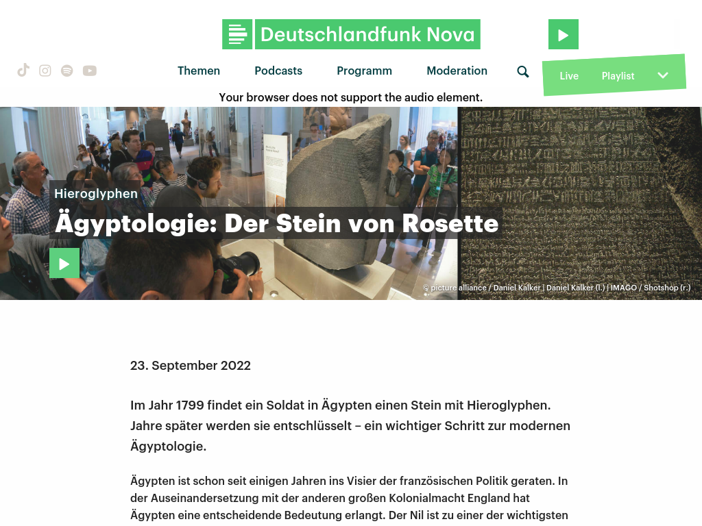 Cover: Der Stein von Rosette