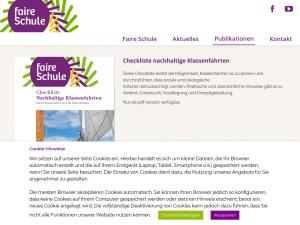 Cover: Checkliste nachhaltige Klassenfahrten – Faire Schule