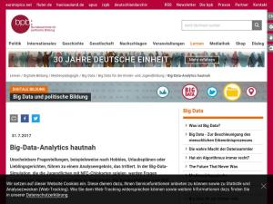 Cover: Big-Data-Analytics hautnah