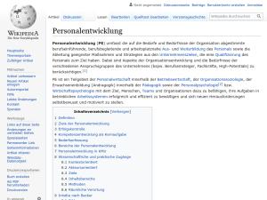 Cover: Personalentwicklung - wikipedia.org