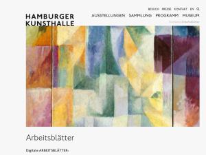 Cover: Arbeitsblätter | Hamburger Kunsthalle