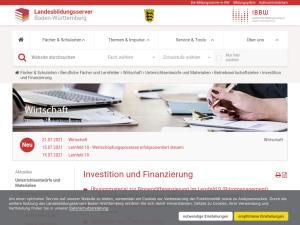 Cover: Investition und Finanzierung — Landesbildungsserver Baden-Württemberg