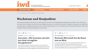 Cover: Der Informationsdienst des Instituts der deutschen Wirtschaft: Wachstum und Konjunktur