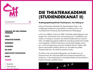 Cover: Studiengang Schauspiel - HfMT Hamburg