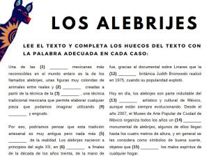 Cover: Los alebrijes | Texto con huecos