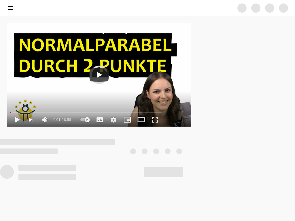 Cover: PARABELGLEICHUNG aufstellen mit 2 Punkten – Normalparabel - YouTube