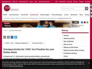 Cover: Schulgeschichte bis 1945: Von Preußen bis zum Dritten Reich 
